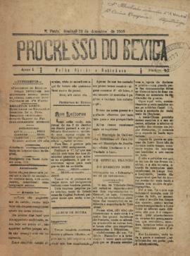 Progresso do Bexiga [jornal], a. 1, n. 40. São Paulo-SP, 23 dez. 1900.