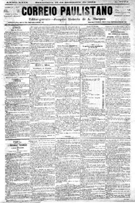 Correio paulistano [jornal], [s/n]. São Paulo-SP, 15 set. 1882.