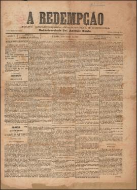 A Redempção [jornal], a. 1, n. 46. São Paulo-SP, 16 jun. 1887.