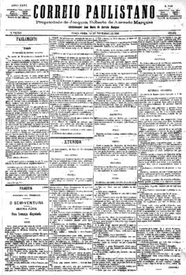 Correio paulistano [jornal], [s/n]. São Paulo-SP, 16 nov. 1880.