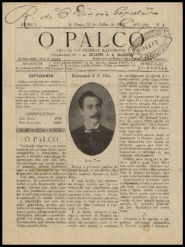 O Palco [jornal], a. 1, n. 4. São Paulo-SP, 31 jul. 1903.