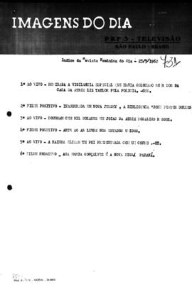 TV Tupi [emissora]. Revista Feminina [programa]. Roteiro [televisivo], 23 mai. 1962.