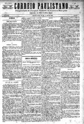 Correio paulistano [jornal], [s/n]. São Paulo-SP, 25 ago. 1880.