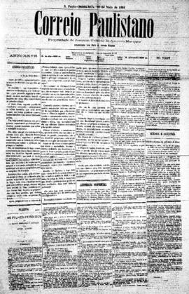 Correio paulistano [jornal], [s/n]. São Paulo-SP, 19 mai. 1881.