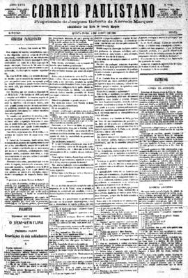 Correio paulistano [jornal], [s/n]. São Paulo-SP, 05 ago. 1880.