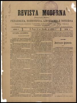 Revista moderna [jornal], a. 1, n. 1. São Paulo-SP, 12 set. 1892.
