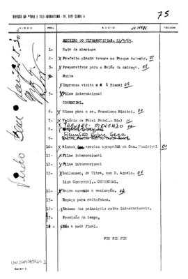 TV Tupi [emissora]. Ultra Notícias [programa]. Roteiro [televisivo], 24 set. 1969.