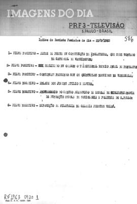 TV Tupi [emissora]. Revista Feminina [programa]. Roteiro [televisivo], 20 set. 1963.