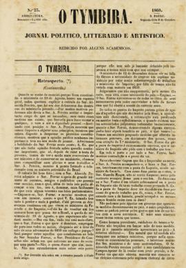 O Tymbira [jornal], n. 23. São Paulo-SP, 08 out. 1860.