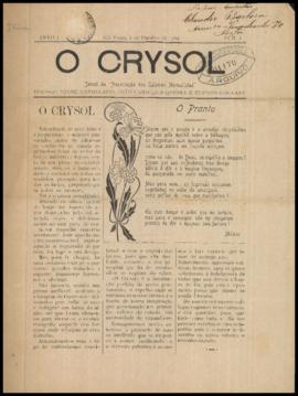 O Crysol [jornal], a. 1, [s/n]. São Paulo-SP, 01 out. 1904.