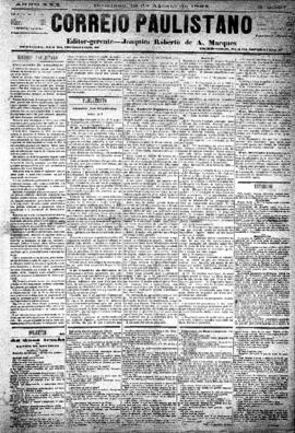 Correio paulistano [jornal], [s/n]. São Paulo-SP, 12 ago. 1883.