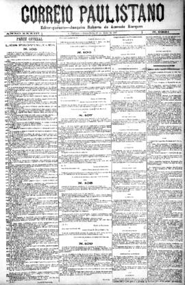 Correio paulistano [jornal], [s/n]. São Paulo-SP, 27 mai. 1887.