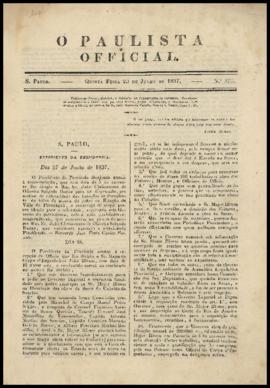 O Paulista official [jornal], n. 375. São Paulo-SP, 20 jul. 1837.