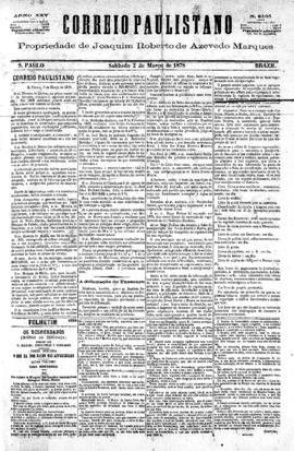 Correio paulistano [jornal], [s/n]. São Paulo-SP, 02 mar. 1878.