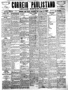 Correio paulistano [jornal], [s/n]. São Paulo-SP, 20 mai. 1893.