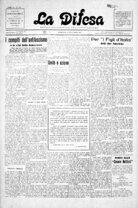 La Difesa [jornal], a. 6, n. 278. São Paulo-SP, 15 set. 1929.