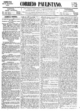 Correio paulistano [jornal], a. 2, n. 370. São Paulo-SP, 25 fev. 1856.