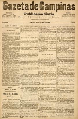 Gazeta de Campinas [jornal], a. 8, n. 1167. Campinas-SP, 28 out. 1877.