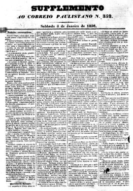 Correio paulistano [jornal], [s/n]. São Paulo-SP, 05 jan. 1856.