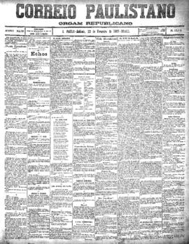 Correio paulistano [jornal], [s/n]. São Paulo-SP, 13 fev. 1897.