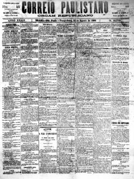 Correio paulistano [jornal], [s/n]. São Paulo-SP, 29 ago. 1892.