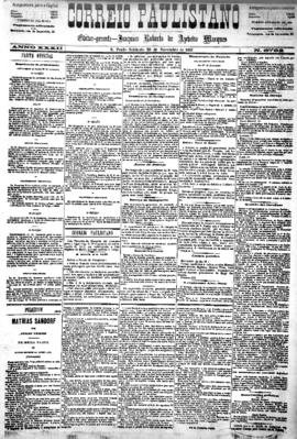 Correio paulistano [jornal], [s/n]. São Paulo-SP, 28 nov. 1885.