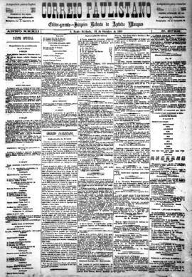 Correio paulistano [jornal], [s/n]. São Paulo-SP, 31 out. 1885.