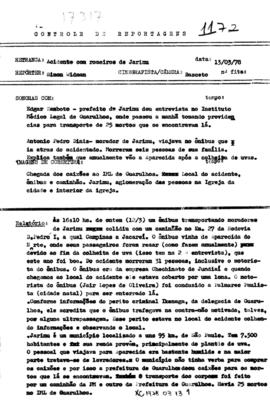 TV Tupi [emissora]. Dossiê subsidiário [programa não identificado], 13 mar. 1978.