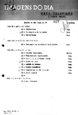 TV Tupi [emissora]. Diário de São Paulo na T.V. [programa]. Roteiro [televisivo], 20 abr. 1961.
