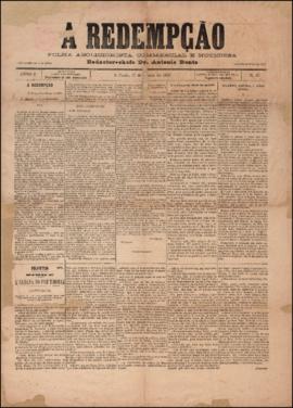 A Redempção [jornal], a. 1, n. 25. São Paulo-SP, 31 mar. 1887.