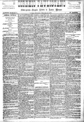 Correio paulistano [jornal], [s/n]. São Paulo-SP, 16 abr. 1886.