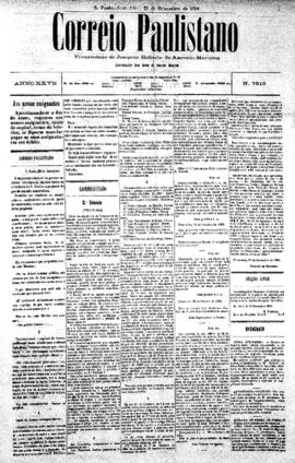 Correio paulistano [jornal], [s/n]. São Paulo-SP, 23 dez. 1881.