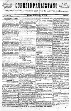 Correio paulistano [jornal], [s/n]. São Paulo-SP, 10 mar. 1878.