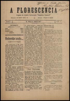 A Florescencia [jornal], a. 1, n. 11. São Paulo-SP, mai. 1917.