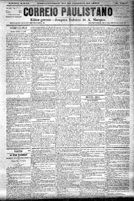 Correio paulistano [jornal], [s/n]. São Paulo-SP, 30 out. 1882.