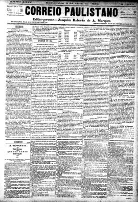 Correio paulistano [jornal], [s/n]. São Paulo-SP, 06 abr. 1883.