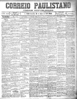 Correio paulistano [jornal], [s/n]. São Paulo-SP, 29 jan. 1897.