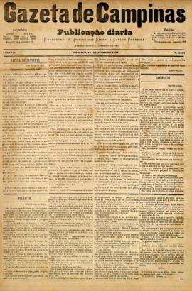 Gazeta de Campinas [jornal], a. 8, n. 1061. Campinas-SP, 17 jun. 1877.