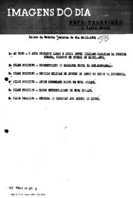 TV Tupi [emissora]. Revista Feminina [programa]. Roteiro [televisivo], 24 nov. 1961.