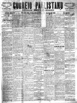 Correio paulistano [jornal], [s/n]. São Paulo-SP, 02 ago. 1892.