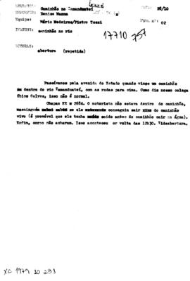 TV Tupi [emissora]. Dossiê subsidiário [programa não identificado], 28 out. 1979.