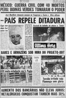 Última Hora [jornal]. Rio de Janeiro-RJ, 04 out. 1968 [ed. vespertina].