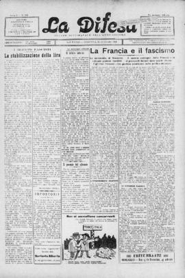La Difesa [jornal], a. 5, n. 200. São Paulo-SP, 15 jan. 1928.