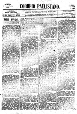 Correio paulistano [jornal], [s/n]. São Paulo-SP, 06 jun. 1856.
