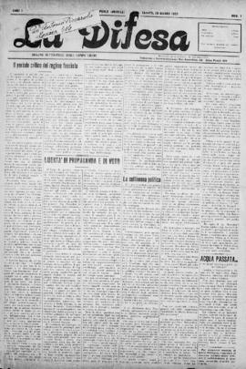 La Difesa [jornal], a. 1, n. 7. São Paulo-SP, 30 jun. 1923.