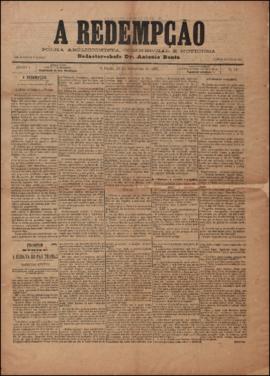 A Redempção [jornal], a. 1, n. 12. São Paulo-SP, 10 fev. 1887.