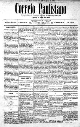 Correio paulistano [jornal], [s/n]. São Paulo-SP, 11 ago. 1881.