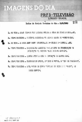TV Tupi [emissora]. Revista Feminina [programa]. Roteiro [televisivo], 23 ago. 1963.