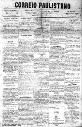 Correio paulistano [jornal], [s/n]. São Paulo-SP, 28 mar. 1882.