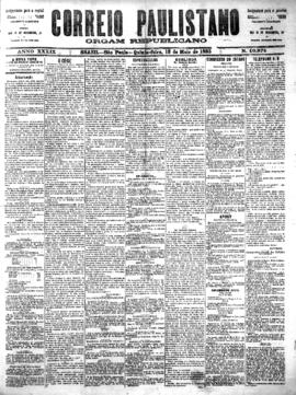 Correio paulistano [jornal], [s/n]. São Paulo-SP, 18 mai. 1893.